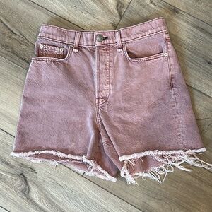 Rag & Bone Maya Shorty Shorts Denim Jean High Rise Light Plum 27 Womens